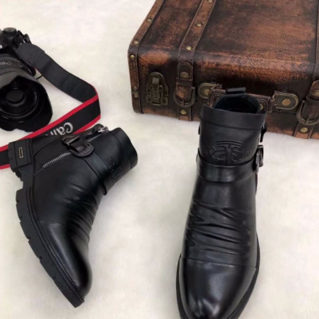 Bota Italiana em Couro Legítimo - Zíper Martin®️ AJ61 FashionShope 