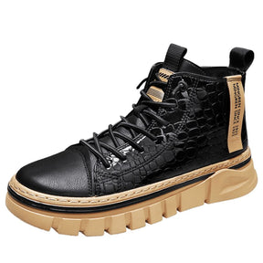 Bota Masculina Couro Moderna 907 FashionShope Bege Brilho 37 