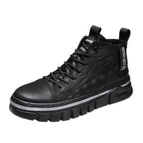 Bota Masculina Couro Moderna 907 FashionShope Preto Fosco 37 