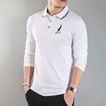 Camisa Feather Manga Longa camisa 006 FashionShope Branco G 