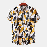 Camisa Manga Curta - Paravent Camisetas e tops FashionShope Amarelo M 