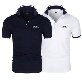 Camisa Polo Boss Compre 1 Leve 2 2poloboss199 AlphasMacho Marinho + Branco P 