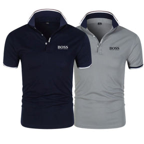 Camisa Polo Boss Compre 1 Leve 2 2poloboss199 AlphasMacho Marinho + Cinza P 