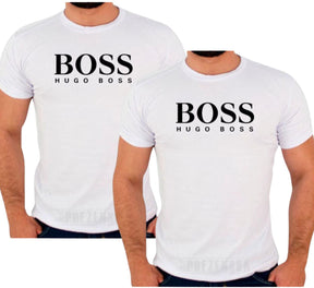 Camiseta Boss [Compre 1 Leve 2] FashionShope Branca P 