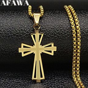 Colar Crucifixo Sobreposto FashionShope 