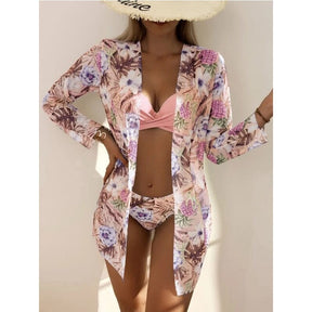 Coleção Moda Praia Flowers 2023 - Biquíni + Saída de Praia (Brinde) FashionShope 