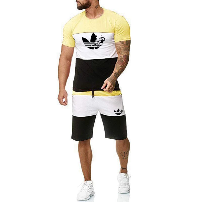 Kit Camiseta + Bermuda Originals FashionShope Amarelo P 