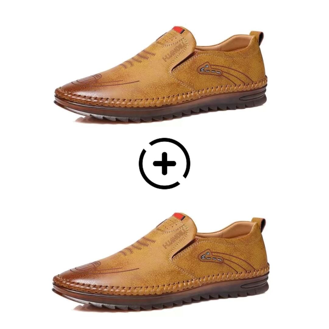 Mocassim Ortopédico Italian® - Compre 1 e Leve 2 Mocassim Italian Compre 1 e Leve 2 - SAPATO 02 AlphasMacho Marrom + Marrom 36 