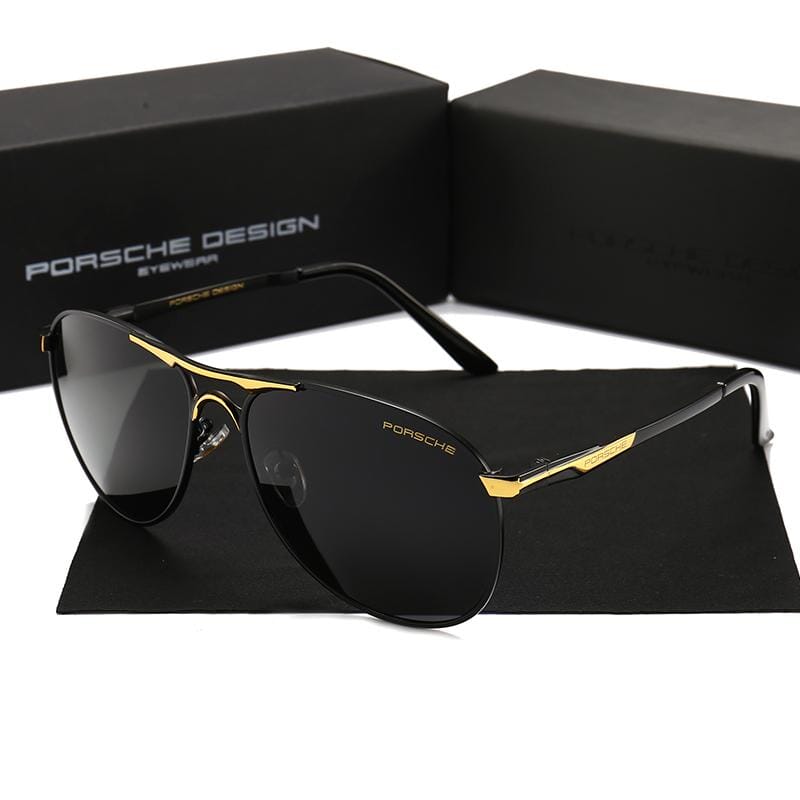 Óculos Porsche Aviador FashionShope Dourado 