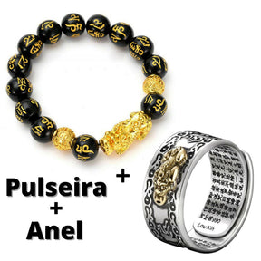 🔥OFERTA RELAMPAGO🔥 KIT Pulseira + Anel Feng Shui Pi Xiu - Prosperidade FashionShope kit 1 Anel + Pulseira 