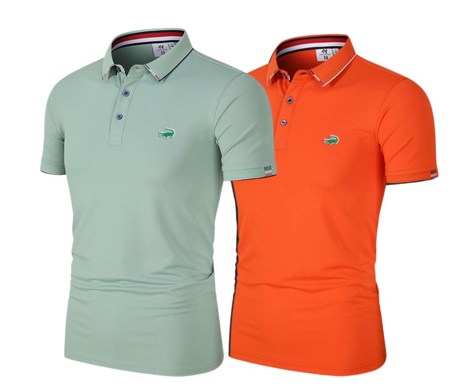 Polo LCT [Compre 1 Leve 2] FashionShope Verde e Laranja P 