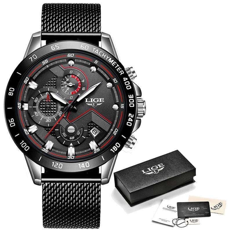 Relógio Casual Masculino Lg Clock - Aço inoxidável Relógio Masculino - 31 FashionShope Modelo 3 