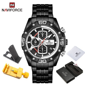 Relógio Casual Masculino NAVIFORCE Sport For Men Relógio Masculino - 40 FashionShope PRETO/BRANCO 