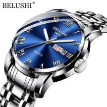 Relógio Masculino BELUSHI Titanium BELUSHI - Relógio FashionShope Prata e Azul 