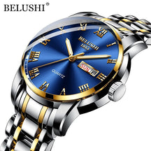 Relógio Masculino BELUSHI Titanium BELUSHI - Relógio FashionShope Prata e Azul Dourado 