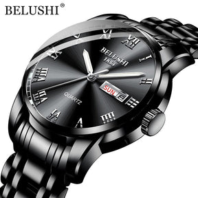 Relógio Masculino BELUSHI Titanium BELUSHI - Relógio FashionShope Prata Escuro e Preto 