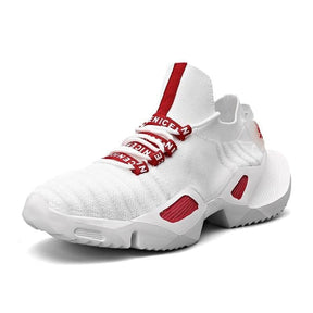 Tênis Casual Masculino - Mesh 200000960 FashionShope Branco/Vermelho 37 