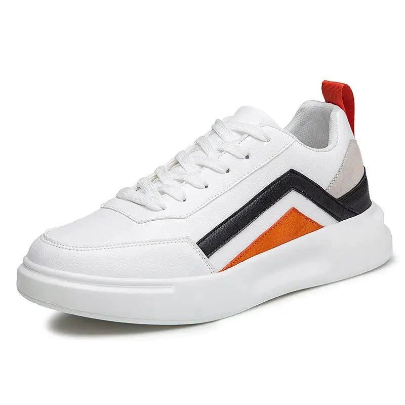 Tênis Casual Wish Calçados Masculinos AlphasMacho Branco com laranja 37 